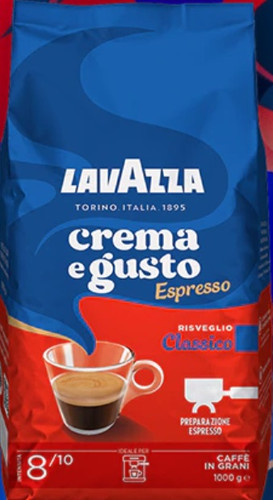 دانه قهوه لاوازا کرما اِ گوستو (گاستو) بسته 1 کیلوگرمی (Lavazza Crema e Gusto Espresso Beans 1 Kg)