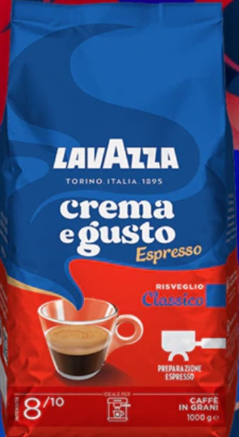دانه قهوه لاوازا کرما اِ گوستو (گاستو) بسته 1 کیلوگرمی (Lavazza Crema e Gusto Espresso Beans 1 Kg)