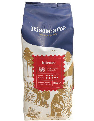 دانه قهوه بیانکافه (بیان کافی) اینتنسو بسته 1 کیلوگرمی (Biancaffe Intenso Coffee Beans Package 1 Kg)