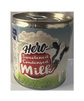 شیر عسلی شیرین و تغلیظ شده هرو قهرمان قوطی فلزی 390 گرم (Hero Sweetened Condensed Milk Can 390gr)