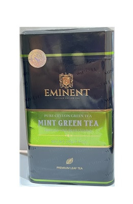 چای سبز سیلان خالص با طعم نعنا امیننت قوطی فلزی مستطیلی با درب بدون قفل (سبز رنگ) 250 گرمی