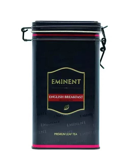چای سیاه سیلان خالص با طعم صبحانه انگلیسی امیننت قوطی فلزی مربعی کوچک با درب قفل دار (قرمز رنگ) 250 گرمی
