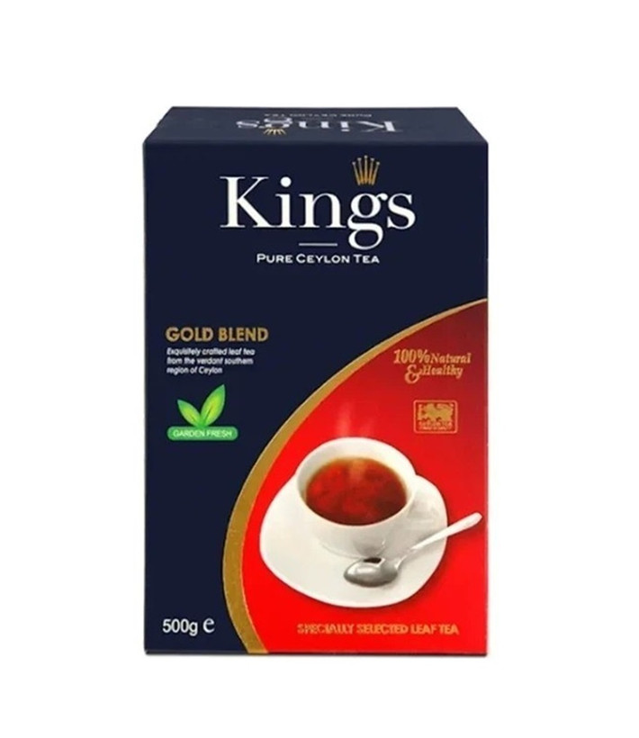 چای سیاه سیلان برگ شکسته خالص با طعم ساده کینگس پاکت مستطیلی کوچک (قرمز رنگ) 500 گرمی