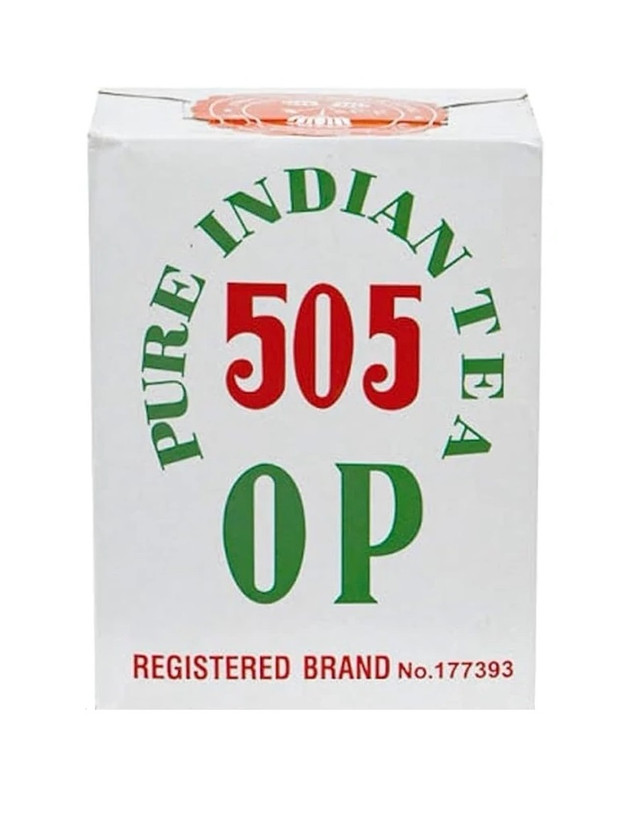 چای سیاه خالص هند طعم ساده 505 او پی شکسته پاکت مستطیلی کوچک (سفید رنگ) 500 گرمی برند گل/فلاور
