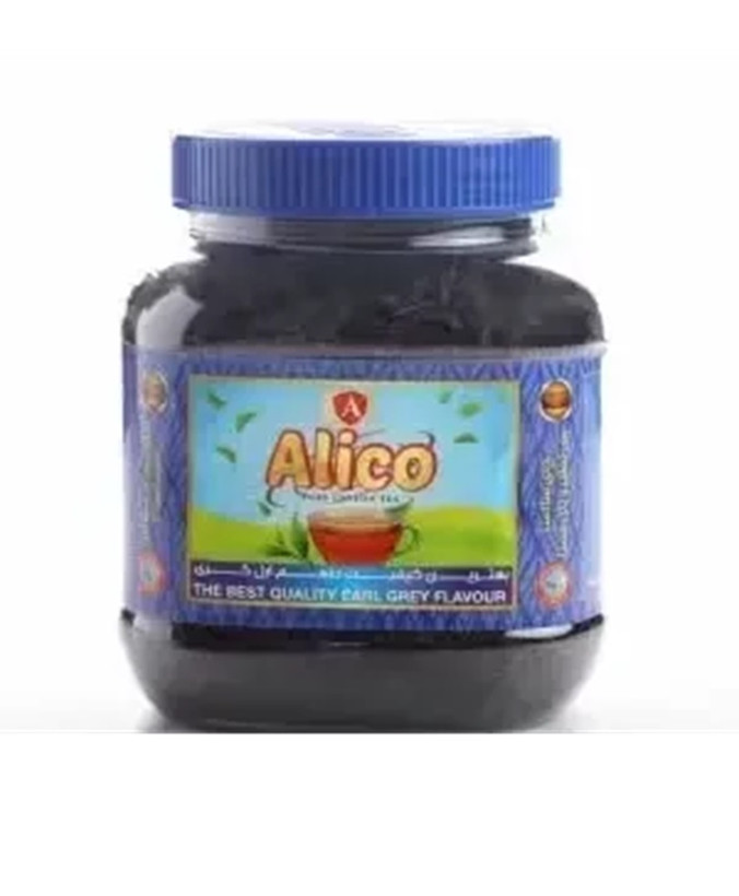 چای سیاه سیلان خالص قلم با طعم ارل گری الیکو/علیکو قوطی مربعی کوچک (آبی رنگ) 200 گرمی