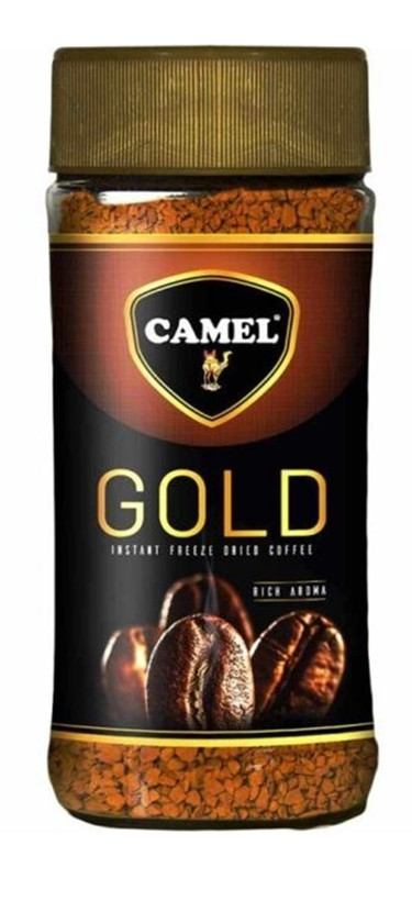قهوه فوری 200 گرمی کمل/شتر گلد/طلایی ریچ آروما/عطر غنی وارداتی اصل (ترکیه شیشه رنگ طلایی)